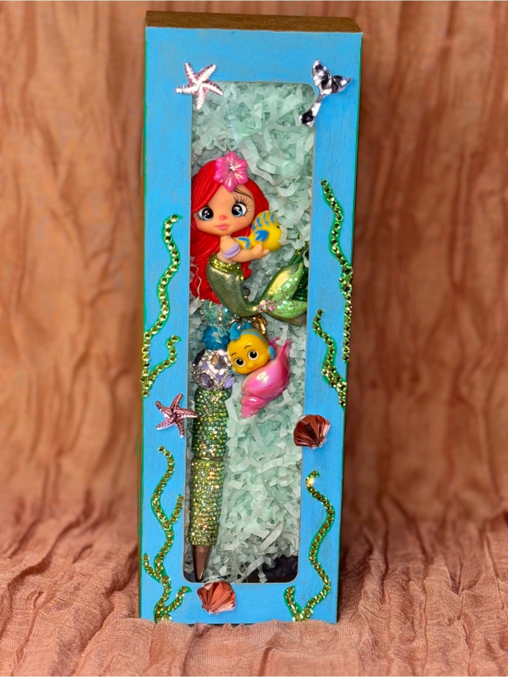 Handcrafted Mermaid Pen - Blue